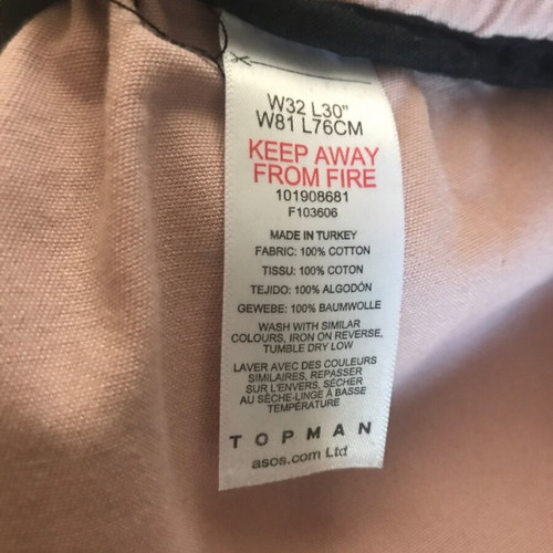 Topman pants modern light pink new, 100% cotton