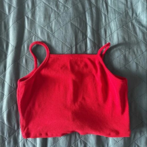 Red crop top Luigi size XS like new summer
