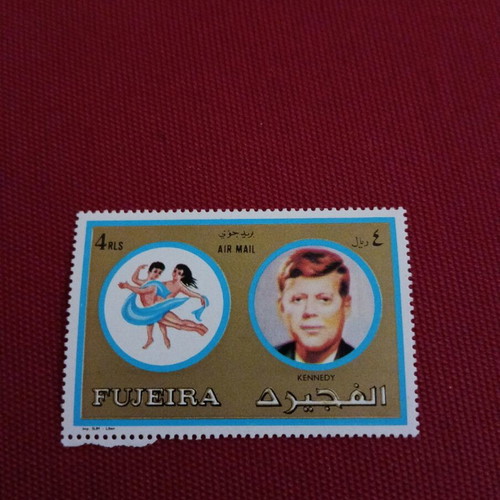 Fujeira stamp new, unsealed with John Kennedy theme