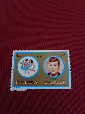 Fujeira stamp new, unsealed with John Kennedy theme