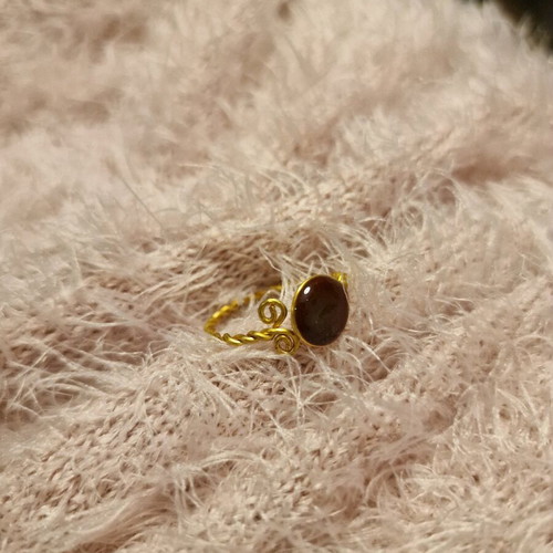 Ring with liquid glass new handmade