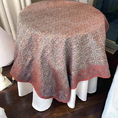 Collectible silk fabric like new 94×94 cm with oriental pattern