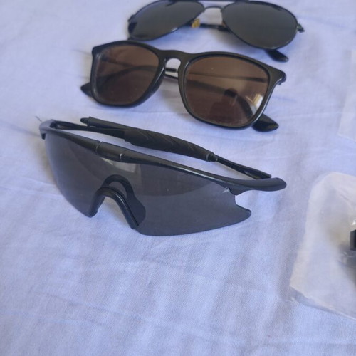 Men's sunglasses, set of 7, black