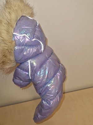 Waterproof dog jumpsuit like new, unisex size 22-24 cm back
