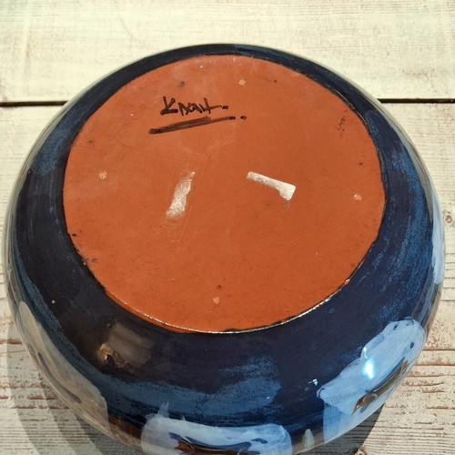 Tanagra Ceramic Vase like new with artistic handpainted decoration