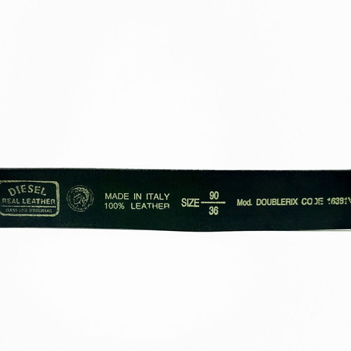 Diesel Doublerix leather belt, black, size 90