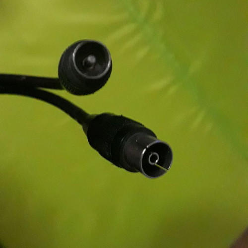 TV cable, 1m, with male and female on both ends