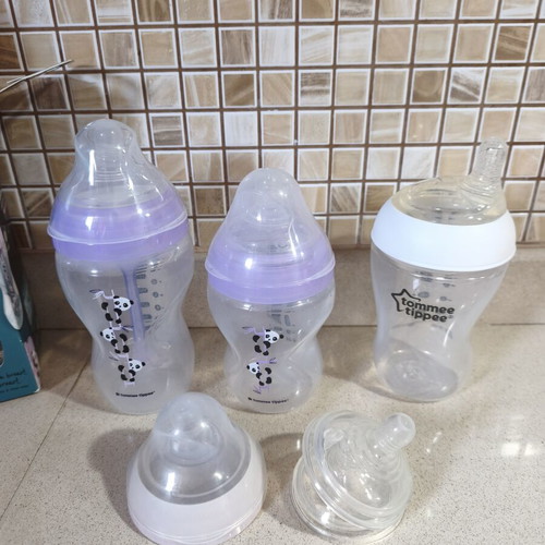 Tommee Tippee bottles used, assorted set