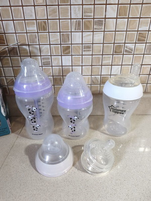 Tommee Tippee bottles used, assorted set