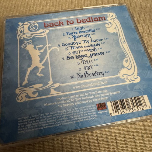 James Blunt Back to Bedlam CD like new