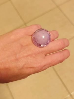 Purple plastic ring like new