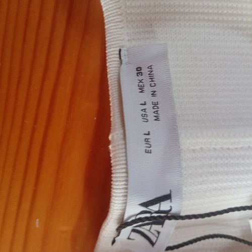 Zara knitted jacket new, white, size large