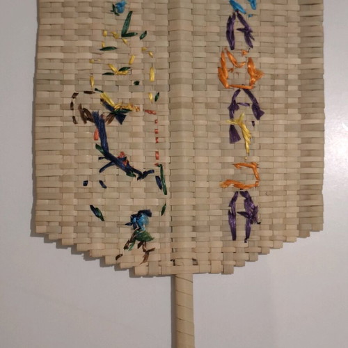 Jamaica Handmade Straw Fan like new