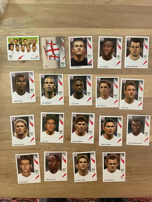 Panini World Cup 2006 England Team Sticker Set