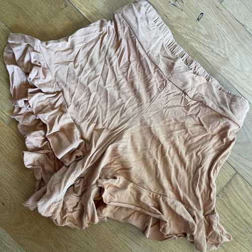 Bustier black, gold or platinum and beige shorts used, size S