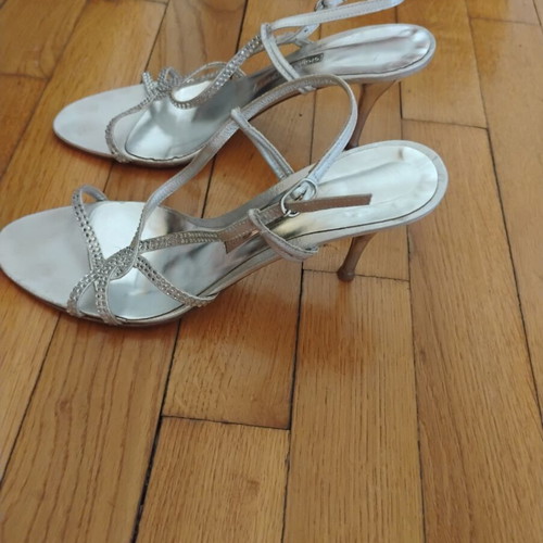 Gianna Kazakou silver sandals like new, size 40