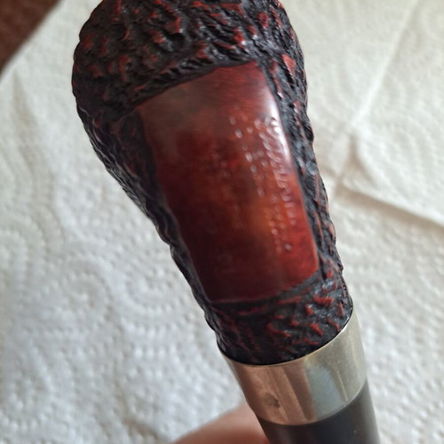 K&P Petersons pipe new with red/black rustic finish