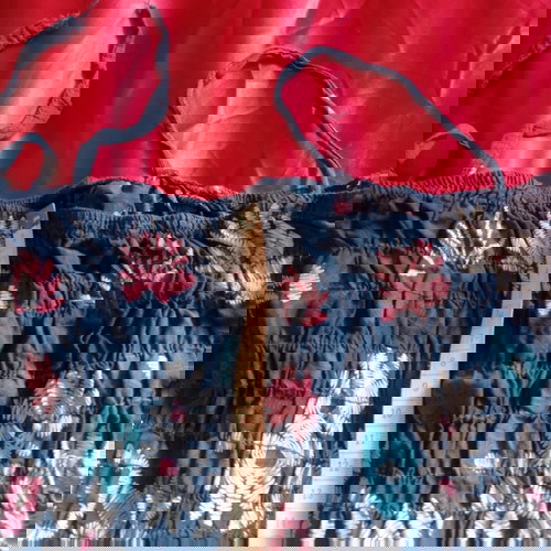 Макси дамска дълга рокля с еластично бюстие, като нова