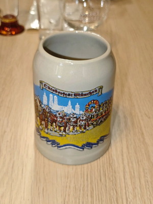 Πήλινο ποτήρι μπύρας Κρίκετ 500ml καινούργιο Oktoberfest