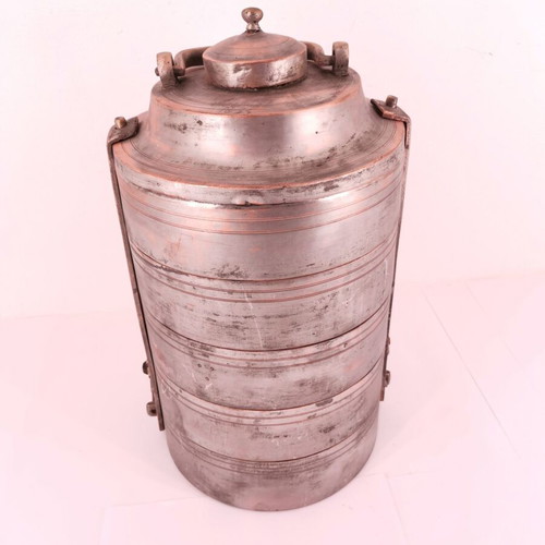 Copper chest used with 5 trays and salt cellar