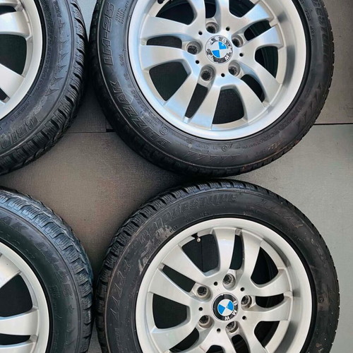 BMW Genuine Aluminum Rims 16" 5x120 with Bridgestone Winter Tires used