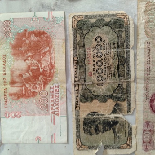 Old collectible banknotes, Greece