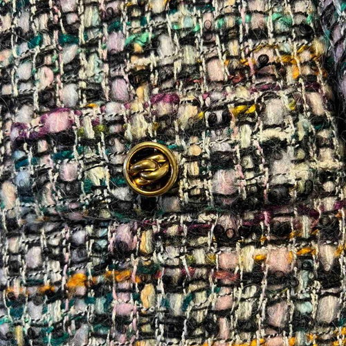 Women’s tweed suit jacket and skirt like new, multicolor, S/XS