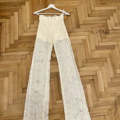 Lace pants Tania Christoforatou collection new, white, XS