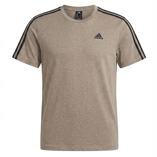 Adidas 3-Stripes men's T-shirt, grey melange, size XL