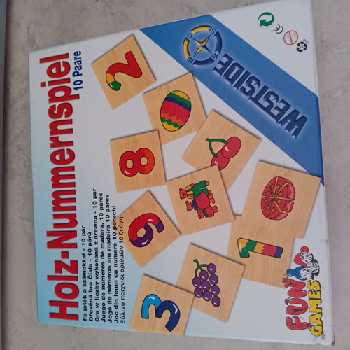 Children's matching game used, missing pair 9