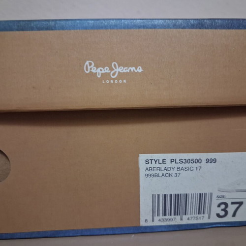 Pepe Jeans canvas sneakers used, size 37, unisex, black