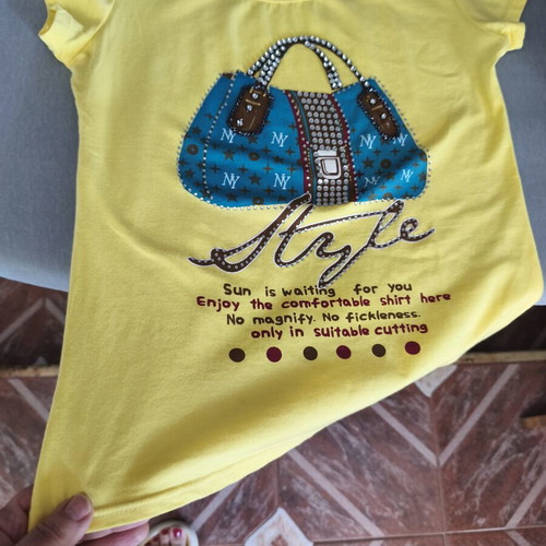 Women's cotton yellow blouse like new, size L