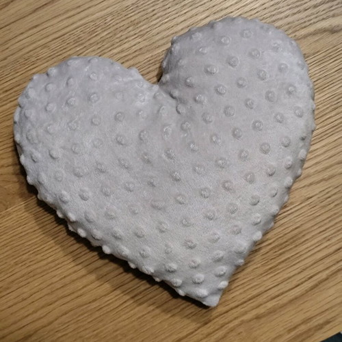 Handmade heart pillow new, cotton and soft minky fabric