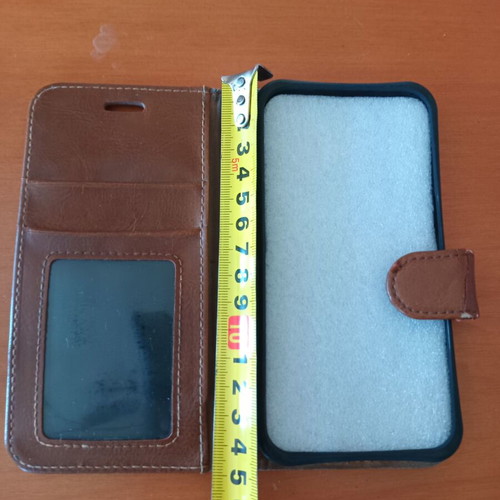 Labato leather phone case book type used 14.5x10 cm