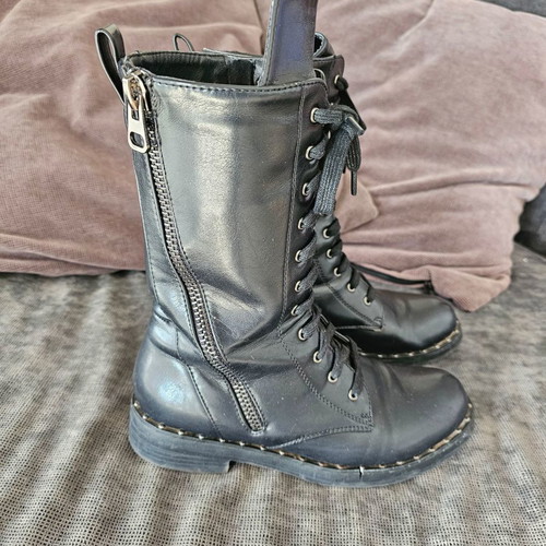 Stephan leather ankle boots used, black, size 37