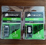  ΣΦΡΑΓΙΣΜΕΝΗ RETRO RAM CORSAIR Value Select 1GB DDR1 333MHz X2