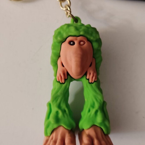 Brainrot Brr Brr Patapim Rubber Keychain like new, multicolor
