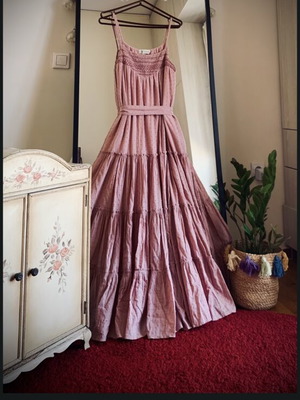 Bali Karavan dress in Antique Rose used, one size, voluminous cotton