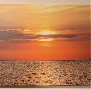 Κάδρο Σε Καμβά: Ηλιοβασίλεμα στη Θάλασσα