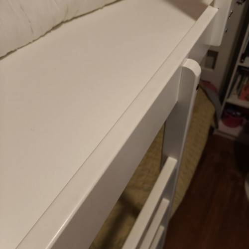 Handmade Solid Wood Bunk Bed like new, lacquered finish
