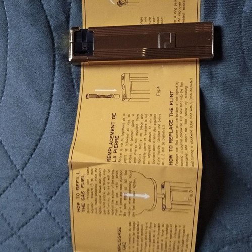 Ted Lapidus lighter used, gold plated