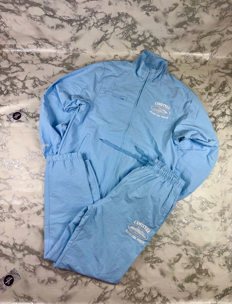 Corteiz Tracksuit XL Large Ανδρική Ζακέτα και φόρμα Jacket Sweatpants Baby Blue