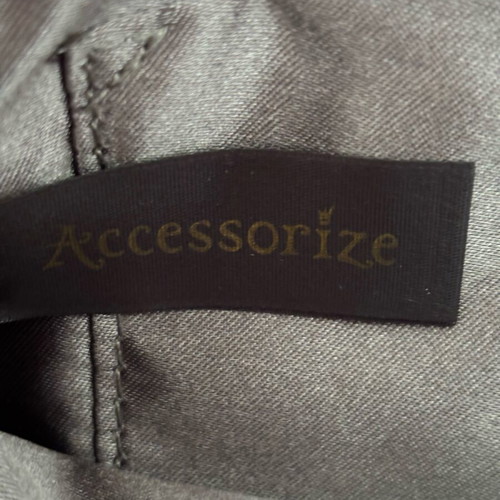 Accessorize Grey Satin Clutch Bag Shoulder like new with chain