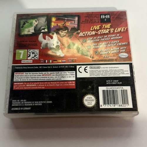 Bolt Nintendo DS game used, good condition