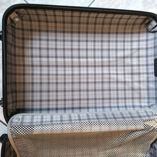 Hard suitcase gray used, dimensions 40x24x40cm, brand ENIMENT