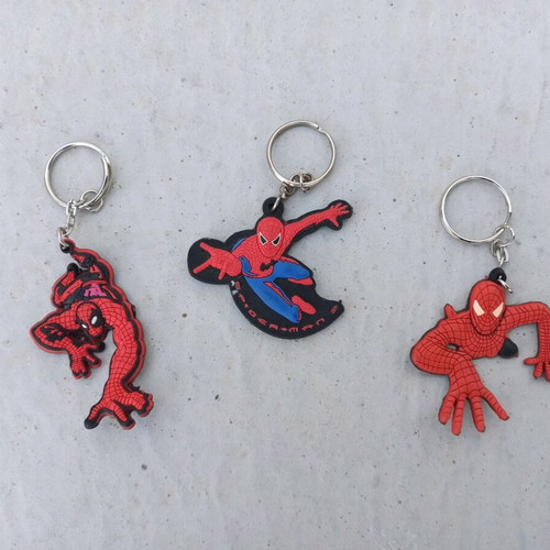 Spiderman keychains used, set of 3 pieces