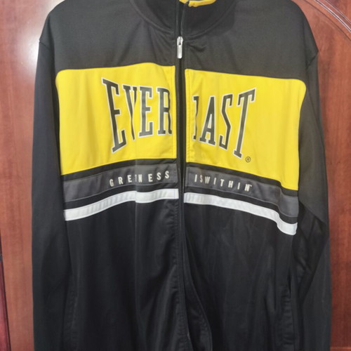 Everlast jacket used with zipper problem, black and yellow, XXL