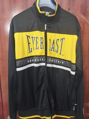 Everlast jacket used with zipper problem, black and yellow, XXL