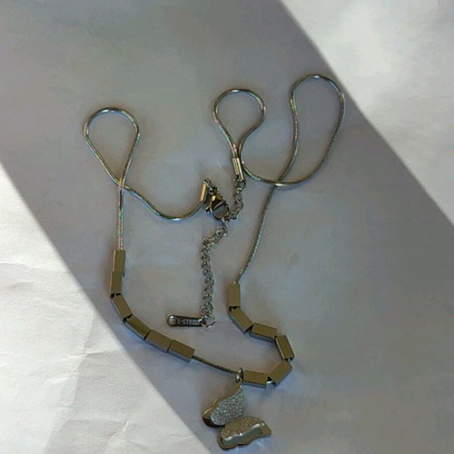 Steel necklace new, gold and silver color
