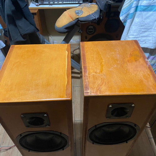 Vintage floor speakers upgraded with Nokia Germany woofers and Foster Japan tweeters used